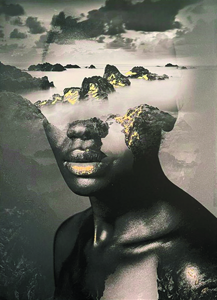 Холст "Mystique-1"  золотая поталь 89VOR-MYSTIQUE1