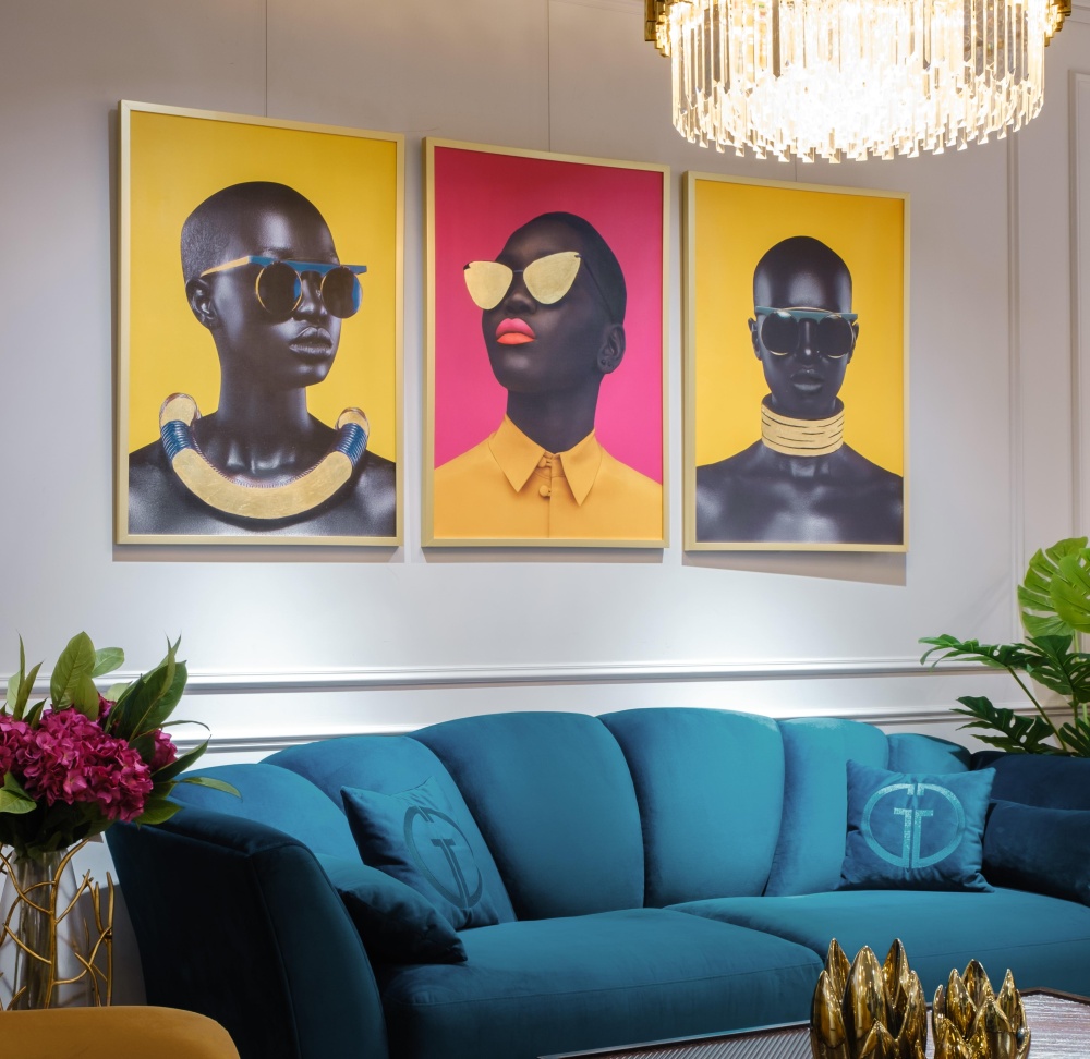 Холст "Африканка-2" багет зол. 89VOR-AFRICAN GIRL2