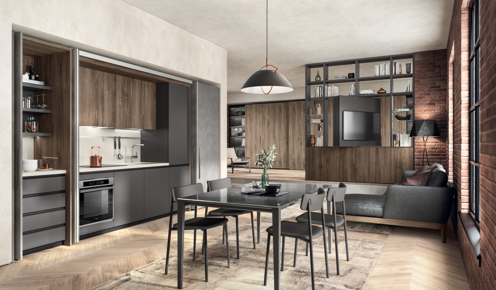 Современная кухня на заказ недорого Boxi Scavolini