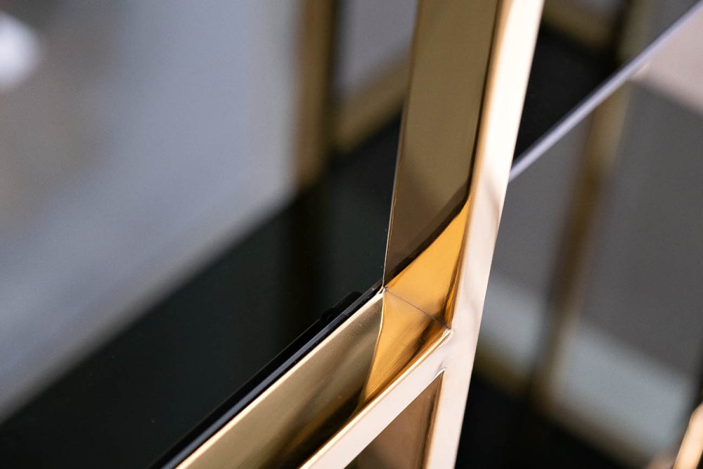 Стеллаж золотистый/темн.ст. 100*40*180см