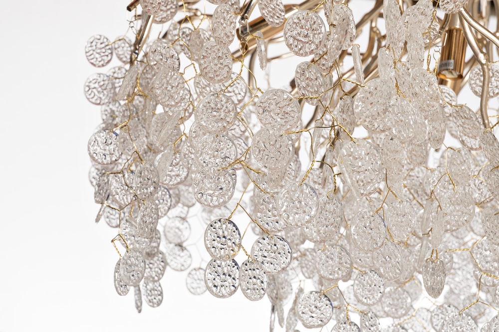 Люстра Tenera круглая шампань d100*h40см