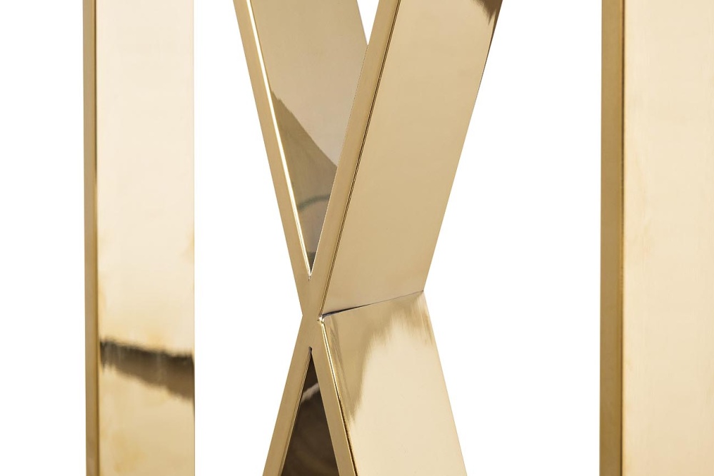 Консоль прозр.стекло/золото 80*30*78см