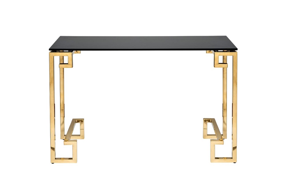 Консоль черное стекло/золото 13RXC3049-GOLD