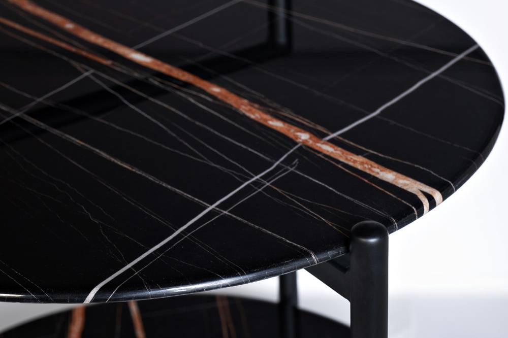 Стол журнальный круглый с полкой 30B-871 BL