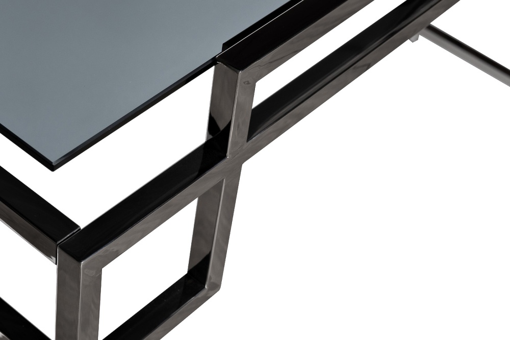 Консоль темн.стекло/темн.хром 120*40*78см